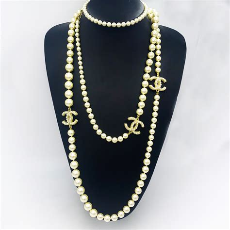 costume jewellery chanel long necklace replica inspired|chanel cc chain dupe.